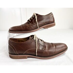 Giorgio Brutini Jeffers Leather Woven Derby Shoes Brown Grandpacore Men's 11M